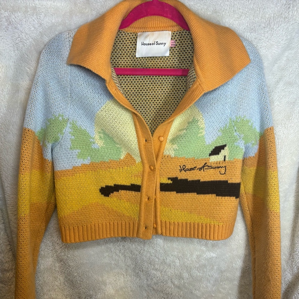 House of Sunny Collared Cardigan